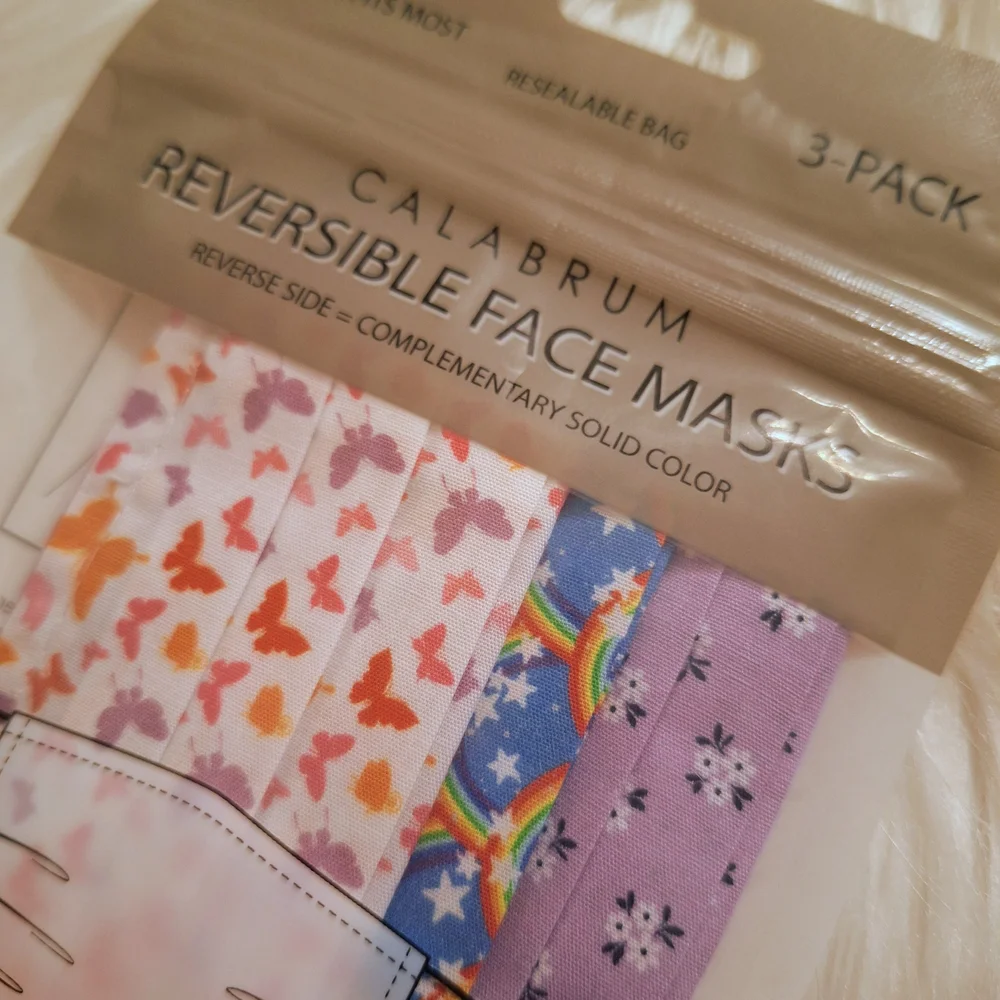 Kids Reversible Face Masks - Butterfly, Rainbow, and Floral Designs